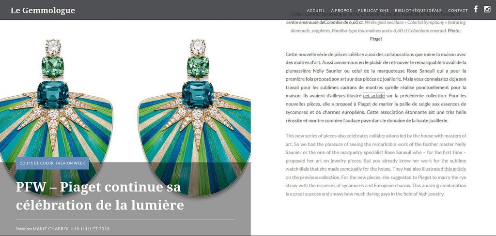 Le Gemmologue Piaget